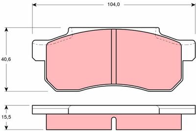 GDB361 TRW Комплект тормозных колодок, дисковый тормоз