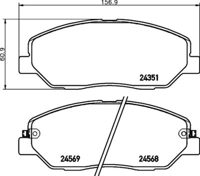 8DB355028481 HELLA Комплект тормозных колодок, дисковый тормоз