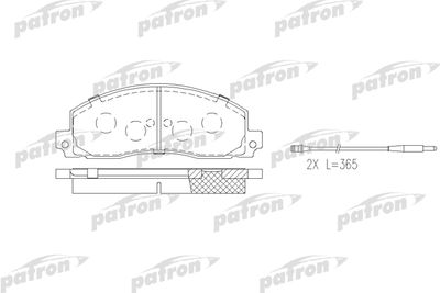 PBP414 PATRON Комплект тормозных колодок, дисковый тормоз