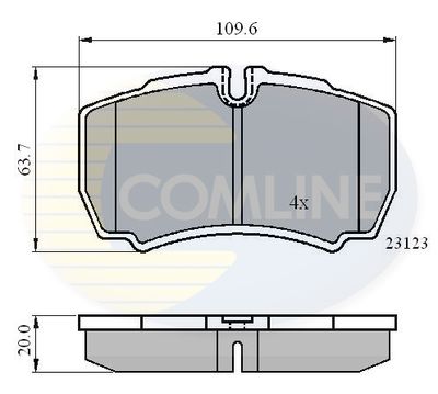 CBP01034 COMLINE Комплект тормозных колодок, дисковый тормоз