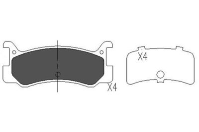 KBP4535 KAVO PARTS Комплект тормозных колодок, дисковый тормоз