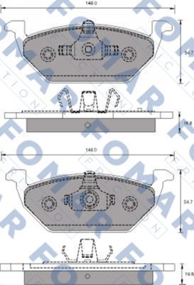 FO687681 FOMAR Friction Комплект тормозных колодок, дисковый тормоз