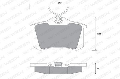 1511136 WEEN Комплект тормозных колодок, дисковый тормоз