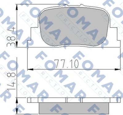 FO909181 FOMAR Friction Комплект тормозных колодок, дисковый тормоз