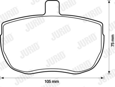571250D JURID Комплект тормозных колодок, дисковый тормоз