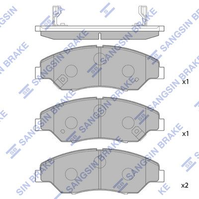 SP1118 Hi-Q Комплект тормозных колодок, дисковый тормоз