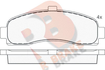 RB0922 R BRAKE Комплект тормозных колодок, дисковый тормоз
