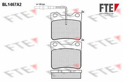 BL1467A2 FTE Комплект тормозных колодок, дисковый тормоз