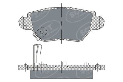 SP242PR SCT - MANNOL Комплект тормозных колодок, дисковый тормоз