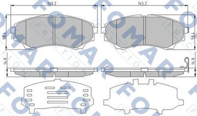 FO969181 FOMAR Friction Комплект тормозных колодок, дисковый тормоз