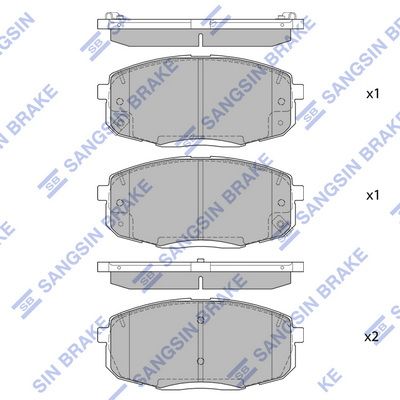 SP4098 Hi-Q Комплект тормозных колодок, дисковый тормоз