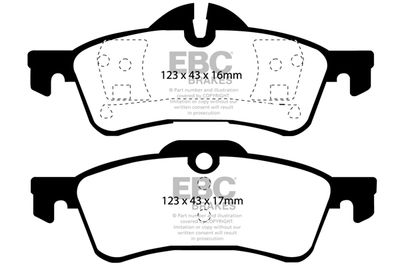 DP51701NDX EBC Brakes Комплект тормозных колодок, дисковый тормоз