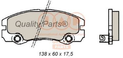 70409070 IAP QUALITY PARTS Комплект тормозных колодок, дисковый тормоз