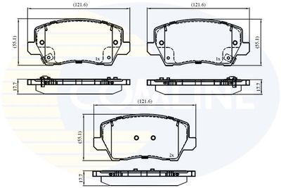 CBP02861 COMLINE Комплект тормозных колодок, дисковый тормоз