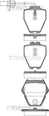 811029044 TRISCAN Комплект тормозных колодок, дисковый тормоз