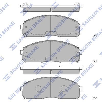 SP1175 Hi-Q Комплект тормозных колодок, дисковый тормоз