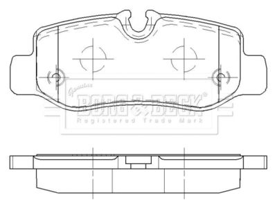 BBP2508 BORG & BECK Комплект тормозных колодок, дисковый тормоз