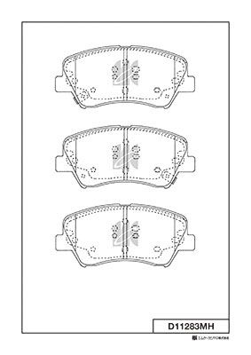 D11283MH MK Kashiyama Комплект тормозных колодок, дисковый тормоз