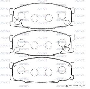 SN244E ADVICS Комплект тормозных колодок, дисковый тормоз