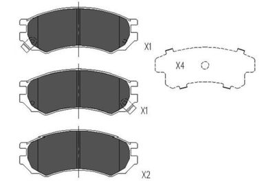 KBP6555 KAVO PARTS Комплект тормозных колодок, дисковый тормоз