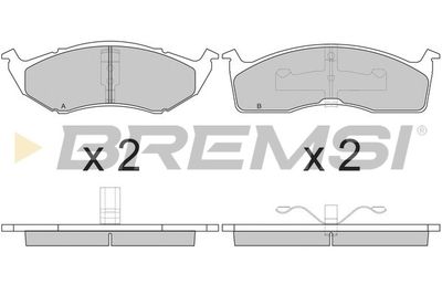 BP2841 BREMSI Комплект тормозных колодок, дисковый тормоз