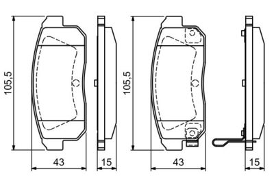 0986494223 BOSCH Комплект тормозных колодок, дисковый тормоз