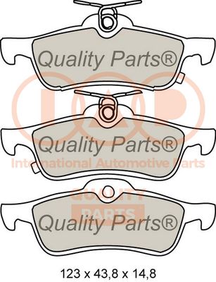 70417005 IAP QUALITY PARTS Комплект тормозных колодок, дисковый тормоз