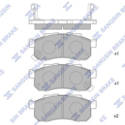 SP1609 Hi-Q Комплект тормозных колодок, дисковый тормоз