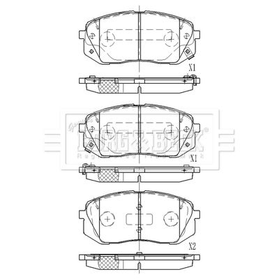 BBP2618 BORG & BECK Комплект тормозных колодок, дисковый тормоз