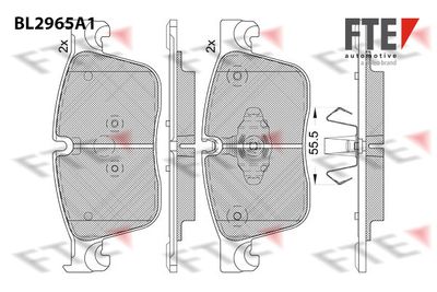 BL2965A1 FTE Комплект тормозных колодок, дисковый тормоз