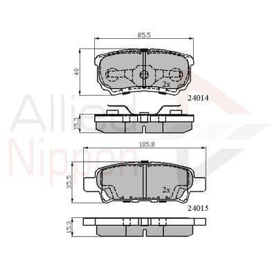 ADB31290 COMLINE Комплект тормозных колодок, дисковый тормоз