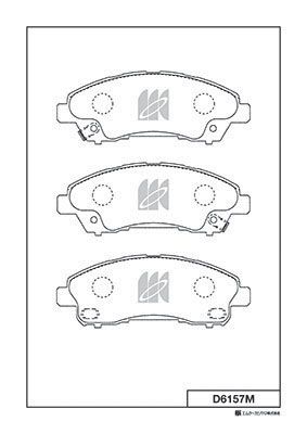 D6157M MK Kashiyama Комплект тормозных колодок, дисковый тормоз