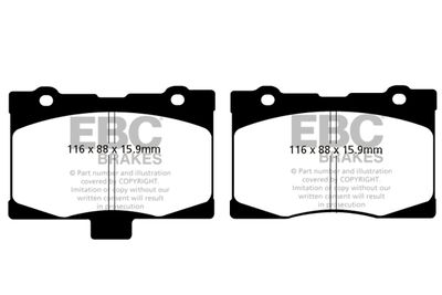 DP1735 EBC Brakes Комплект тормозных колодок, дисковый тормоз