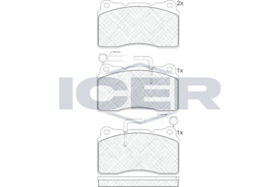 181279 ICER Комплект тормозных колодок, дисковый тормоз