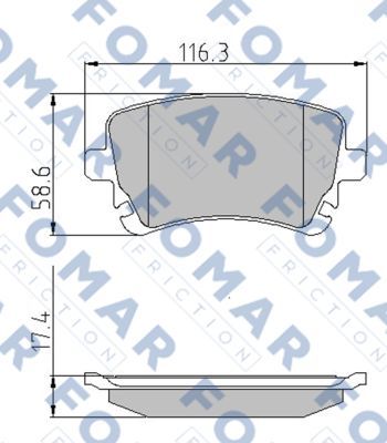 FO815281 FOMAR Friction Комплект тормозных колодок, дисковый тормоз