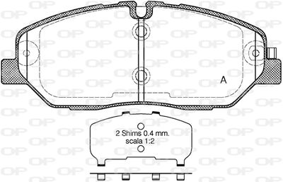 BPA122632 OPEN PARTS Комплект тормозных колодок, дисковый тормоз