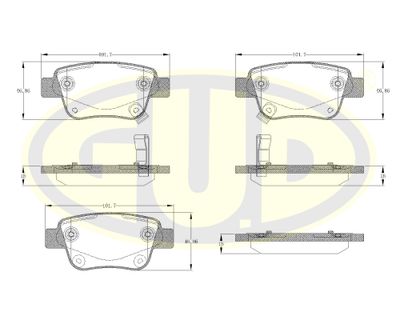 GBP880146 G.U.D. Комплект тормозных колодок, дисковый тормоз