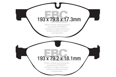 DP42191R EBC Brakes Комплект тормозных колодок, дисковый тормоз