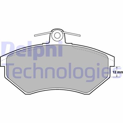 LP778 DELPHI Комплект тормозных колодок, дисковый тормоз