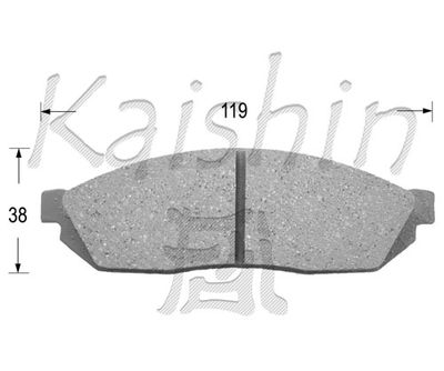 FK5009 KAISHIN Комплект тормозных колодок, дисковый тормоз