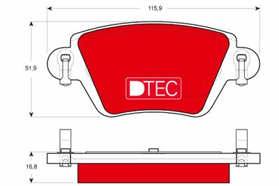 GDB1525DTE TRW Комплект тормозных колодок, дисковый тормоз