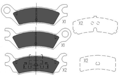 KBP4538 KAVO PARTS Комплект тормозных колодок, дисковый тормоз