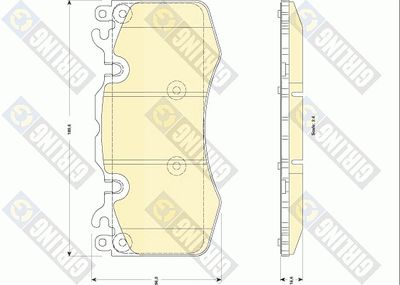 6118349 GIRLING Комплект тормозных колодок, дисковый тормоз