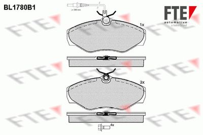 BL1780B1 FTE Комплект тормозных колодок, дисковый тормоз