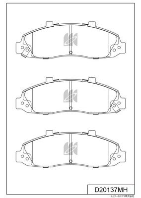 D20137MH MK Kashiyama Комплект тормозных колодок, дисковый тормоз