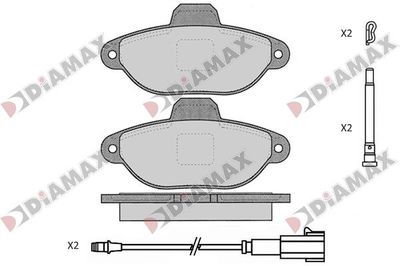 N09833 DIAMAX Комплект тормозных колодок, дисковый тормоз