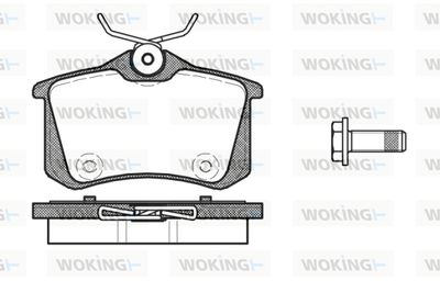 P1291300 WOKING Комплект тормозных колодок, дисковый тормоз