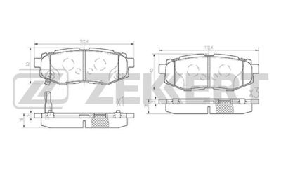 BS1247 ZEKKERT Комплект тормозных колодок, дисковый тормоз