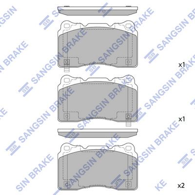 SP2119 Hi-Q Комплект тормозных колодок, дисковый тормоз