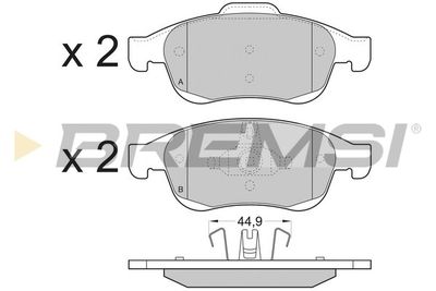 BP3392 BREMSI Комплект тормозных колодок, дисковый тормоз